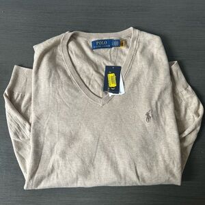 Ralph Lauren Beige V-Neck Sweater